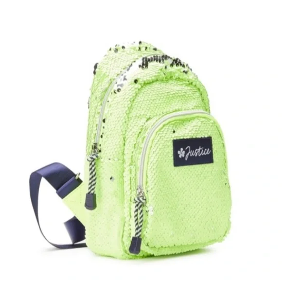 NWT JUSTICE | Girl’s dome sling bag in lime - Picture 4 of 8